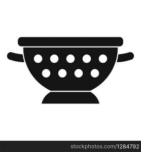 Steel sieve icon. Simple illustration of steel sieve vector icon for web design isolated on white background. Steel sieve icon, simple style