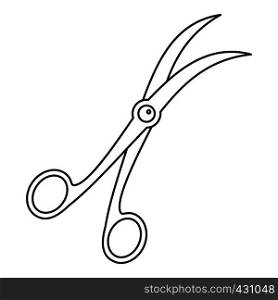 Steel surgical instruments icon. Outline illustration of steel surgical instruments vector icon for web. Steel surgical instruments icon, outline style