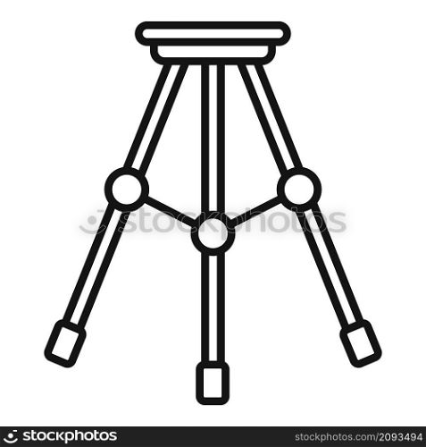 Steel tripod icon outline vector. Camera stand. Video phone tripod. Steel tripod icon outline vector. Camera stand