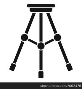 Steel tripod icon simple vector. Camera stand. Video phone tripod. Steel tripod icon simple vector. Camera stand