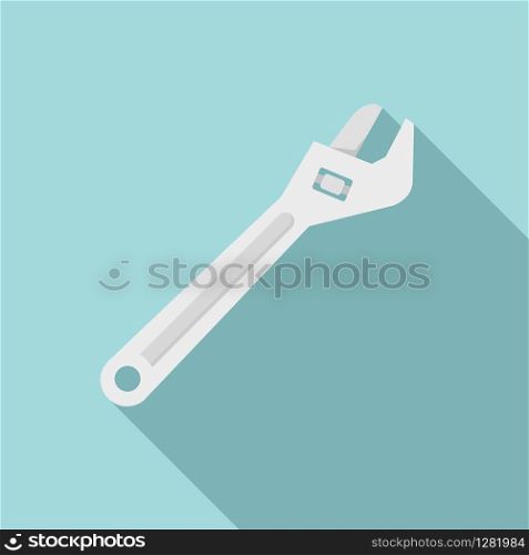 Steel wrench icon. Flat illustration of steel wrench vector icon for web design. Steel wrench icon, flat style