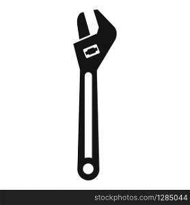 Steel wrench icon. Simple illustration of steel wrench vector icon for web design isolated on white background. Steel wrench icon, simple style