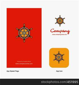 Steering Company Logo App Icon and Splash Page Design. Creative Business App Design Elements