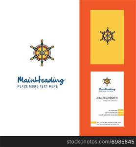 Steering Creative Logo and business card. vertical Design Vector