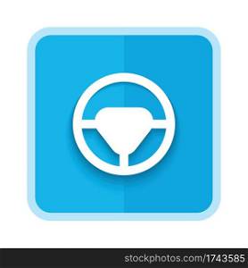 steering flat icon vector