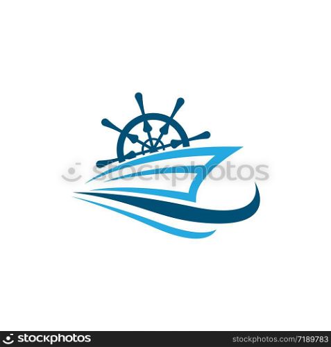 Steering ship vector icon illustration design