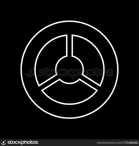 Steering wheel icon .