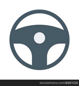 steering wheel, icon on isolated background