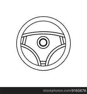 Steering wheel icon vector illustration. Car steering wheel symbol