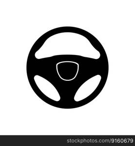 Steering wheel icon vector illustration. Car steering wheel symbol