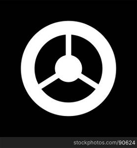 Steering wheel it is icon .. Steering wheel it is icon . Flat style .