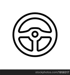 steering wheel line icon