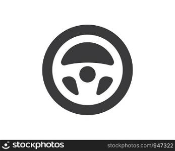 steering wheel logo icon vector illustration design