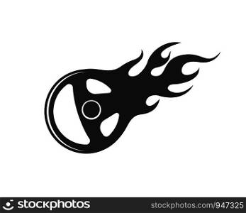 steering wheel logo icon vector illustration design