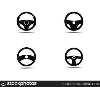 Steering Wheel logo vector template icon illustration design