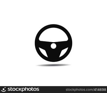 Steering Wheel logo vector template icon illustration design