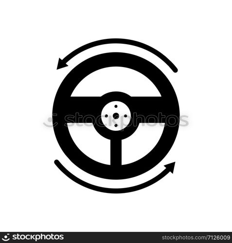 Steering wheel vector icon design template