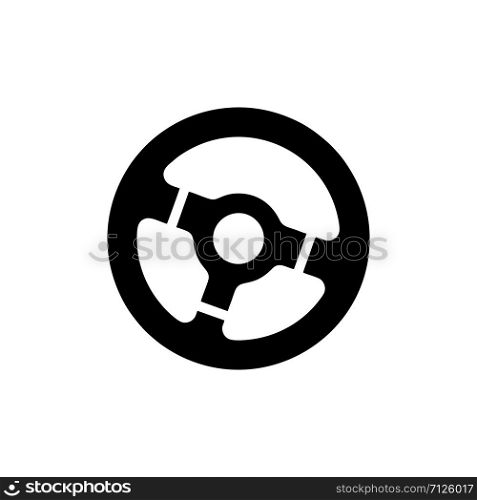 Steering wheel vector icon design template