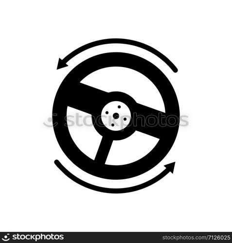 Steering wheel vector icon design template