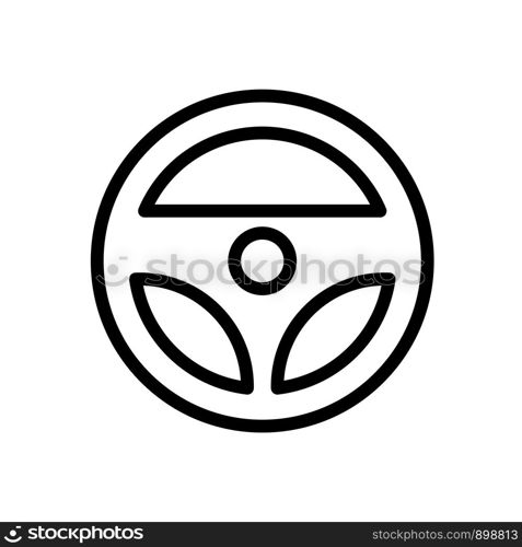 Steering wheel vector icon design template