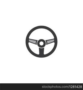 steering wheel vector image logo
