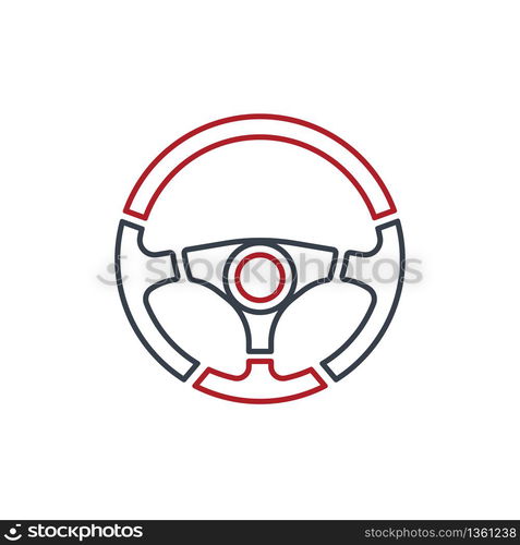 Steering Wheel vector image logo