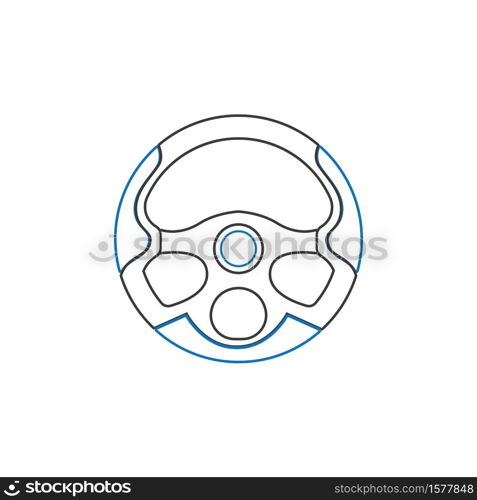 Steering Wheel vector image logo