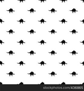 Stegosaurus dinosaur pattern seamless in simple style vector illustration. Stegosaurus dinosaur pattern vector