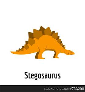 Stegosaurus icon. Flat illustration of stegosaurus vector icon for web.. Stegosaurus icon, flat style.