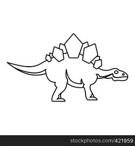 Stegosaurus icon. Outline illustration of stegosaurus vector icon for web. Stegosaurus icon, outline style