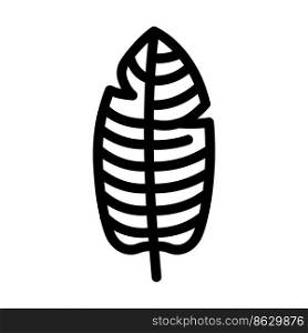 stelizia tropical leaf line icon vector. stelizia tropical leaf sign. isolated contour symbol black illustration. stelizia tropical leaf line icon vector illustration
