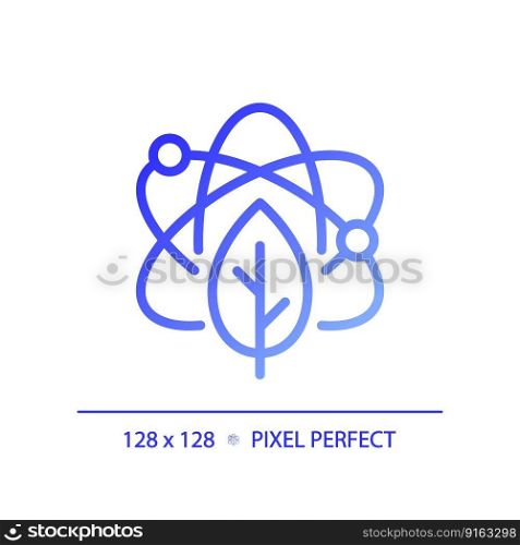 STEM in biology pixel perfect gradient linear vector icon. Natural science learning process. Education development. Thin line color symbol. Modern style pictogram. Vector isolated outline drawing. STEM in biology pixel perfect gradient linear vector icon