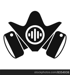 Stencil gas mask icon simple vector. Chemical air. Toxic army. Stencil gas mask icon simple vector. Chemical air