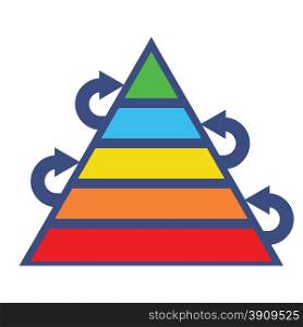 Step by step pyramid of growth as business concept vector illustration