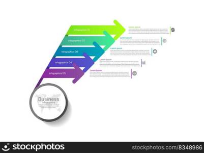 Step infographics business abstract background template design