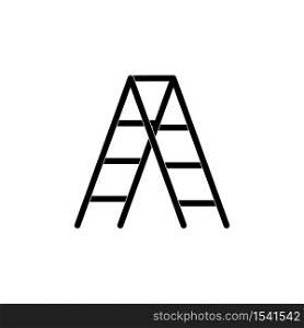 Step ladder icon, ladder icon in trendy flat style