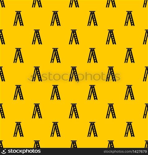Stepladder pattern seamless vector repeat geometric yellow for any design. Stepladder pattern vector