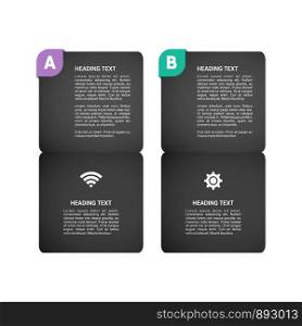 Steps infographics design with typography vector