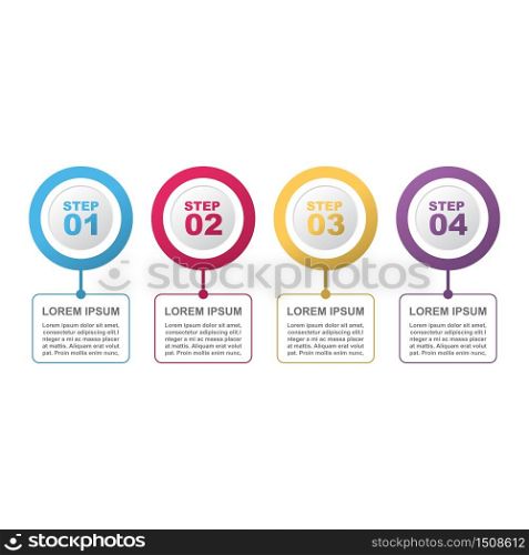 Steps Process Modern Marketing Business Infographic Banner Template