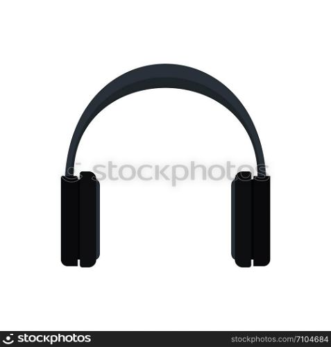 Stereo headphones icon. Flat illustration of stereo headphones vector icon for web design. Stereo headphones icon, flat style