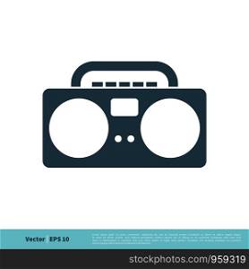 Stereo Radio Band Icon Vector Logo Template Illustration Design. Vector EPS 10.