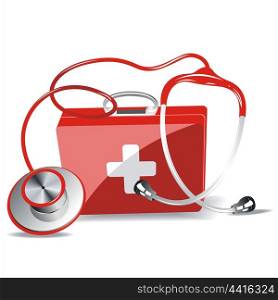 Stethoscope and First Aid Kit