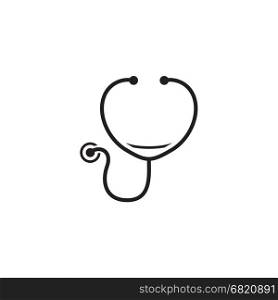 Stethoscope and Medical Services Icon.. Stethoscope and Medical Services Icon. Flat Design. Isolated.