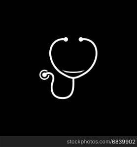 Stethoscope and Medical Services Icon.. Stethoscope and Medical Services Icon. Flat Design. Isolated