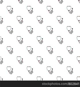 Stethoscope and paper pattern seamless vector repeat for any web design. Stethoscope and paper pattern seamless vector