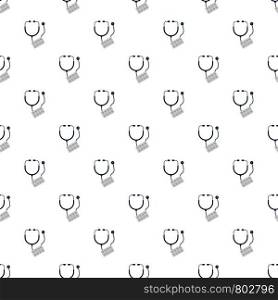 Stethoscope and pill pattern seamless vector repeat for any web design. Stethoscope and pill pattern seamless vector