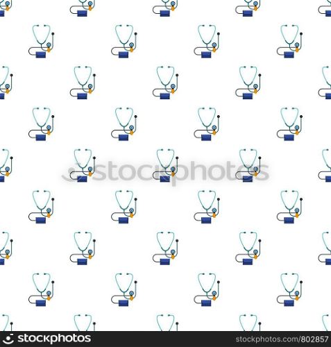 Stethoscope and tonometer pattern seamless vector repeat for any web design. Stethoscope and tonometer pattern seamless vector