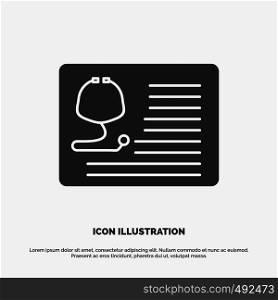stethoscope, doctor, cardiology, healthcare, medical Icon. glyph vector gray symbol for UI and UX, website or mobile application. Vector EPS10 Abstract Template background