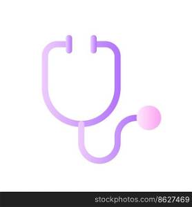 Stethoscope flat gradient two-color ui icon. Medical instrument. Doctor appointment. Health checkup. Simple filled pictogram. GUI, UX design for mobile application. Vector isolated RGB illustration. Stethoscope flat gradient two-color ui icon