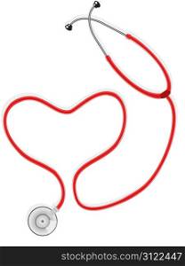 Stethoscope form the Shape Of Heart
